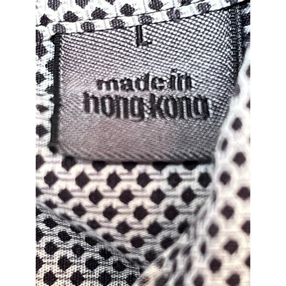 John Varvatos Men's Diamond Print Button Up Shirt French Cuff Dressy - L - Picture 4 of 8